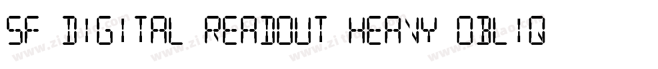 SF Digital Readout Heavy Oblique字体转换
